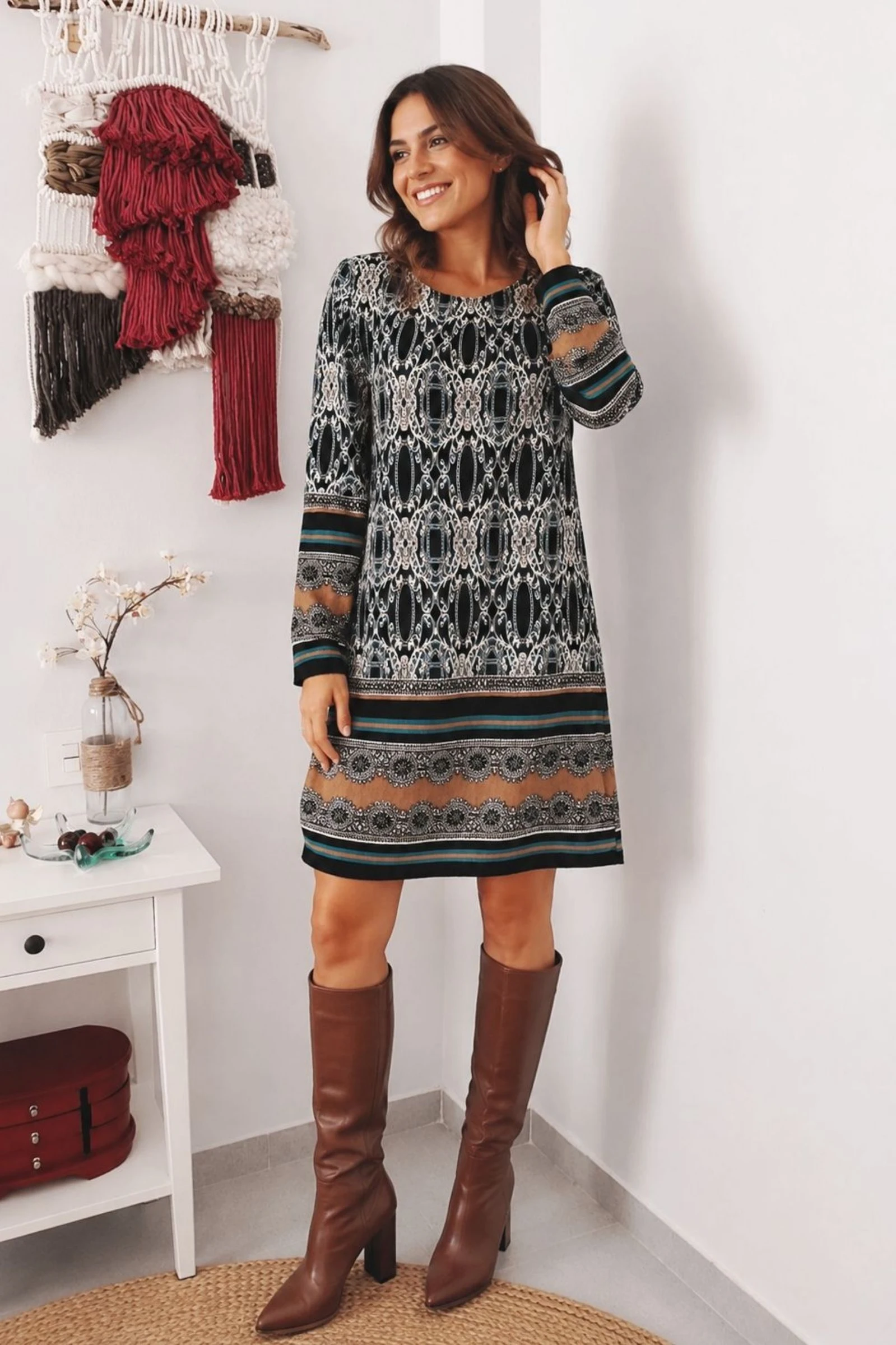 Prachtige Boho Jurk met Etnische Print – photo 2